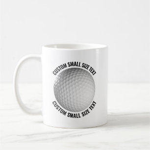 Liten text 330ml Personlig golfmugg Kaffemugg