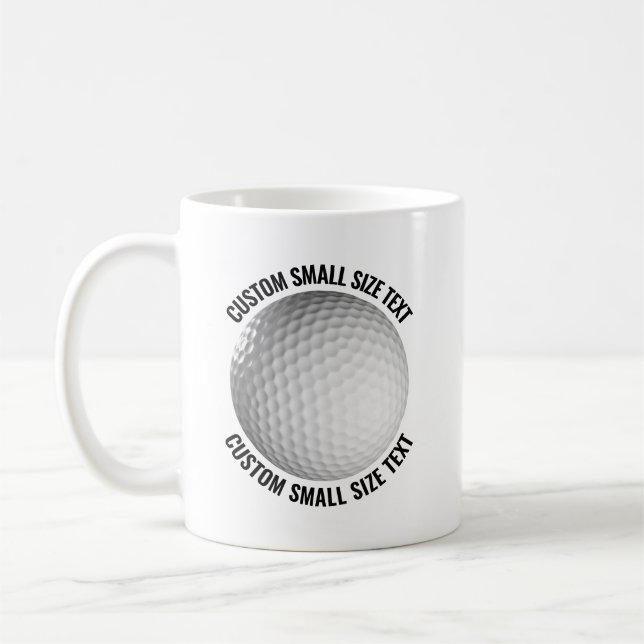 Liten text 330ml Personlig golfmugg Kaffemugg (Vänster)