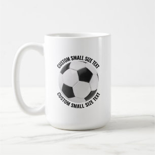 Liten text 450ml Personlig fotbollsmugg Kaffemugg