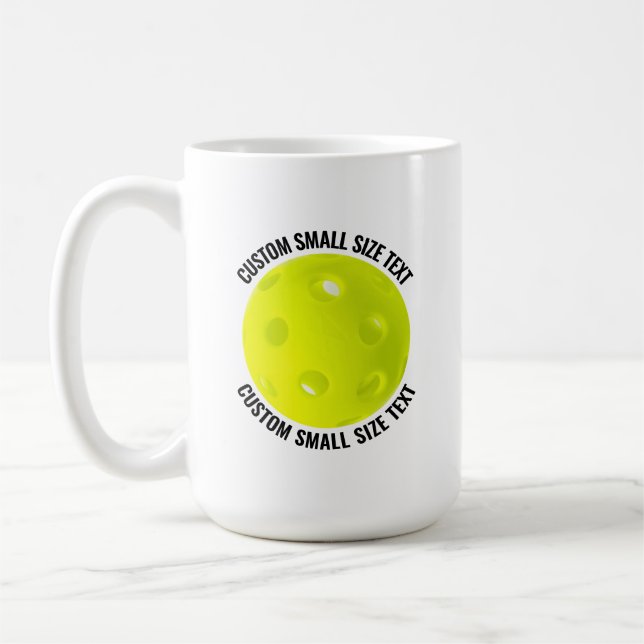 Liten text 450ml Personlig Pickleball-mugg Kaffemugg (Vänster)