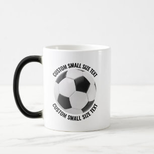 Liten text & Fotboll 325ml Anpassad värmeförändran Magisk Mugg