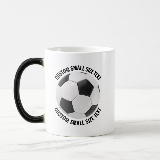 Liten text & Fotboll 325ml Anpassad värmeförändran Magisk Mugg (Vänster)
