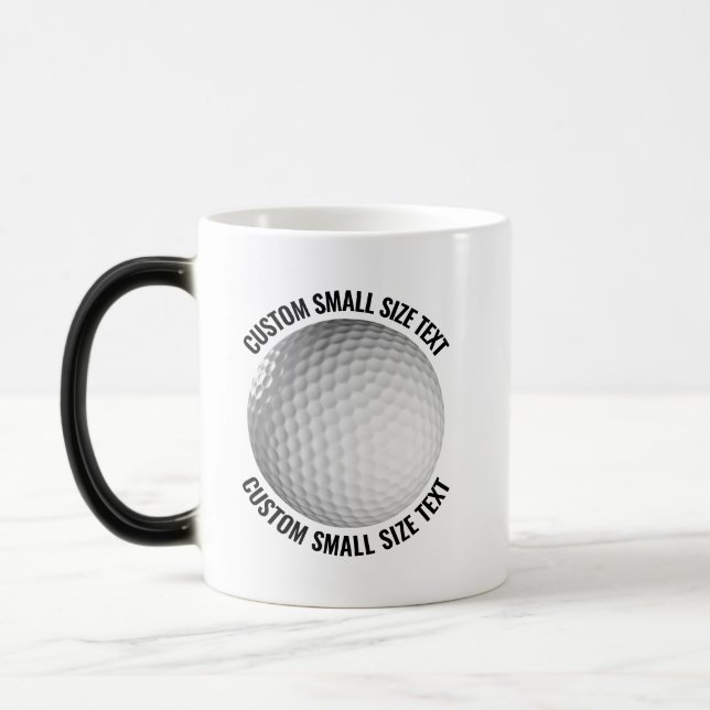 Liten text & golfboll 325ml anpassad värmeförändra magisk mugg (Vänster)