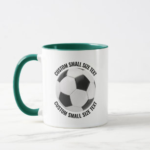 Liten text JAKTGRÖN Kombi 11oz Anpassad fotboll Mugg