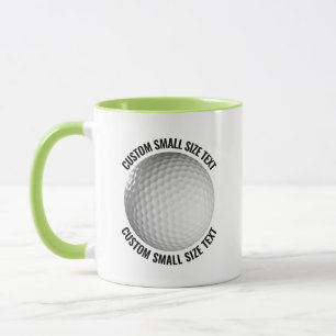 Liten text LIME GRÖN Combo 11oz Anpassad Golf Mugg