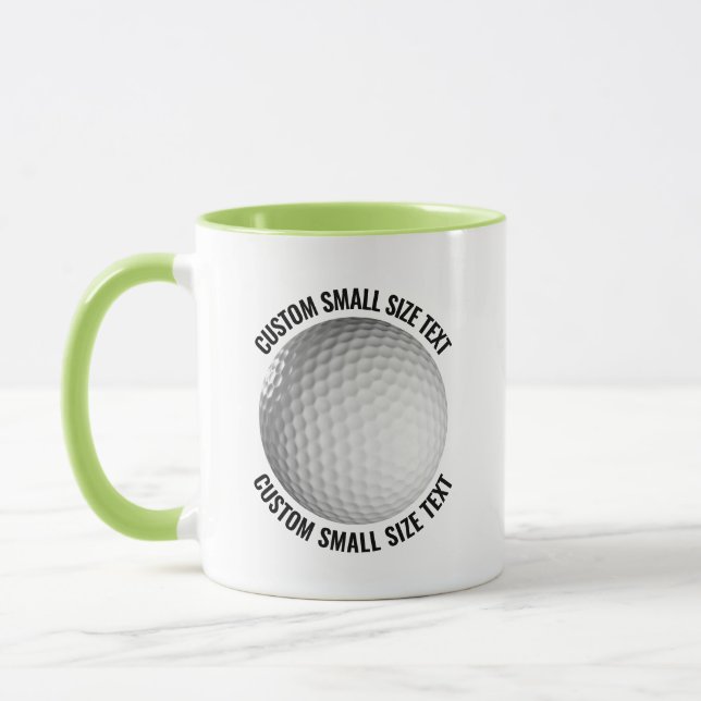 Liten text LIME GRÖN Combo 11oz Anpassad Golf Mugg (Vänster)