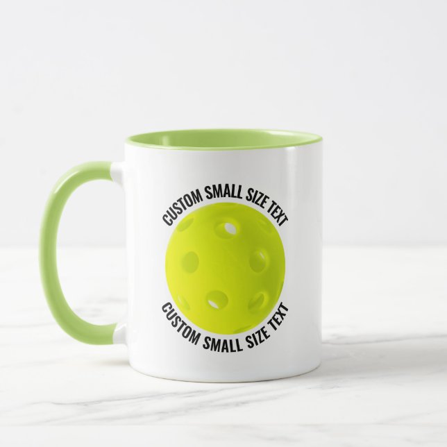 Liten text LIME GRÖN Combo 11oz Anpassad Picklebal Mugg (Vänster)