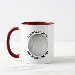 Liten text MAROON Combo 11oz Anpassad golf Mugg