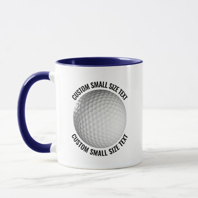Liten text NAVYBLÅ 325ml Specialdesignad golf- Mugg (Vänster)