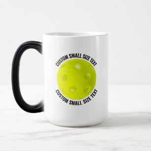 Liten text & Pickleball 15oz Anpassad värmeförändr Magisk Mugg