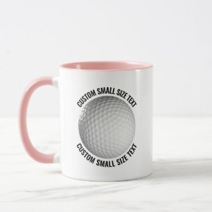 Liten text PINK Combo 11oz Anpassad Golf Mugg