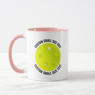 Liten text PINK Combo 11oz Anpassad Pickleball Mugg