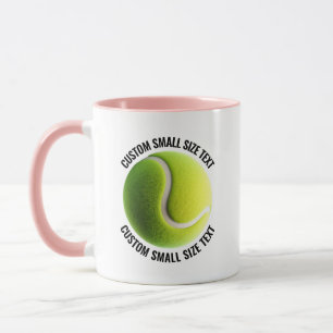 Liten text PINK Combo 11oz Anpassad Tennis Mugg