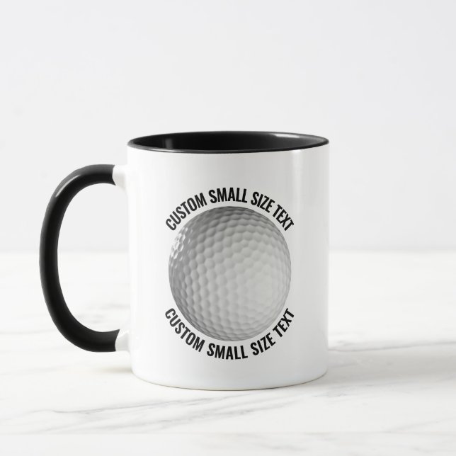 Liten text SVART Combo 11oz Anpassad Golf Mugg (Vänster)
