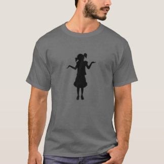 Liten tjej stencil Graffiti-design , hoodie T Shirt