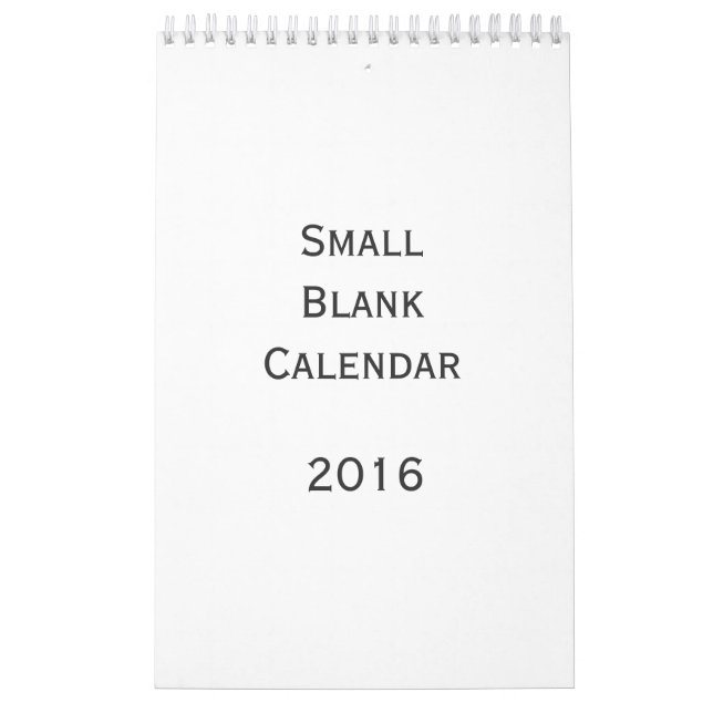 Liten tom kalender 2016 - du kan anpassa den (Omslag)