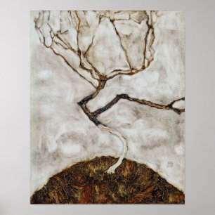 Liten Träd i sista hösten av Egon Schiele Poster