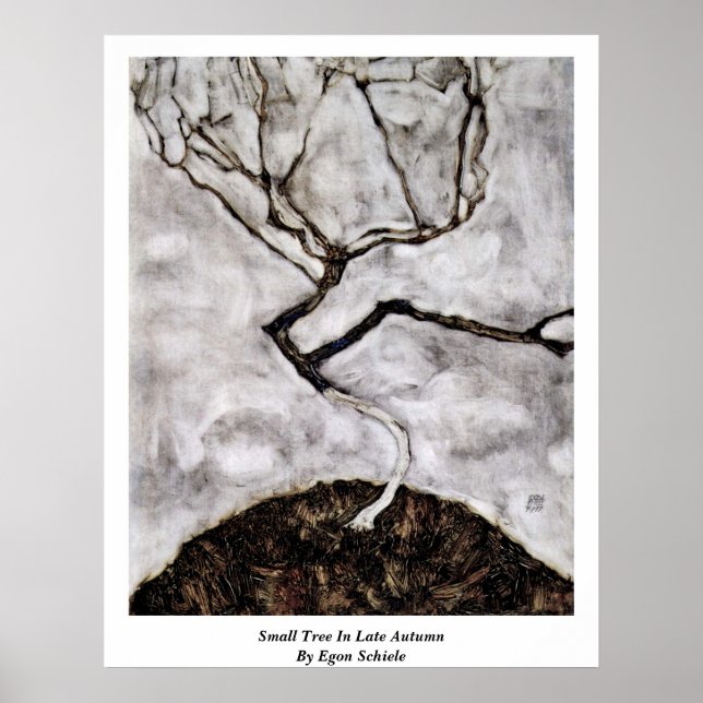 Liten Träd i sista hösten efter Egon Schiele Poster (Framsidan)