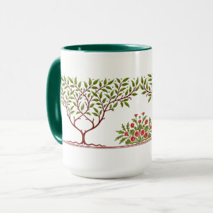 Liten trädfris för William Morris Mugg