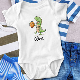 Liten Trex som spelar basket T Shirt