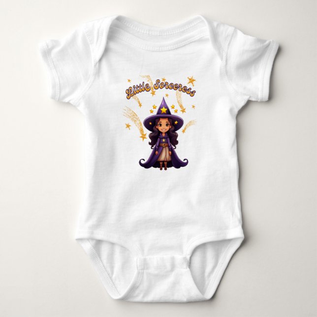 Liten trollkvinna – Baby Halloween-bodysuit T Shirt (Framsida)
