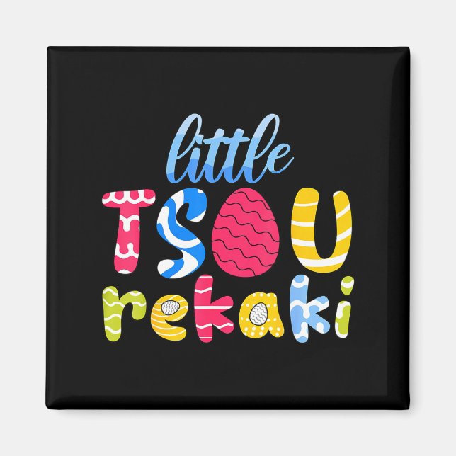 Liten tsourekaki grekisk ägg grekland ortodox grek magnet (Framsidan)