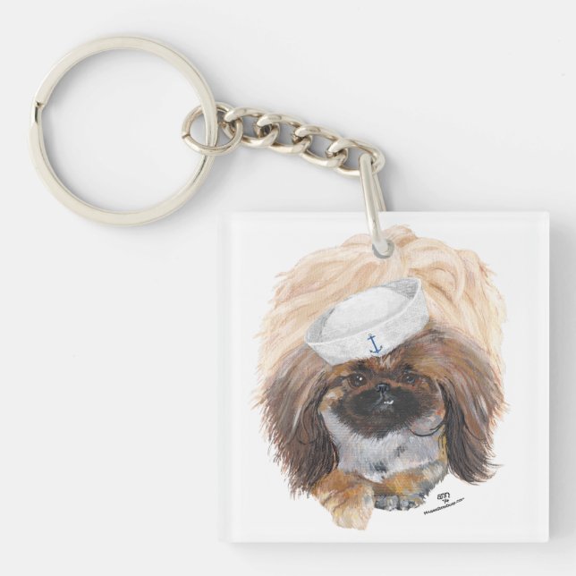 Liten Tuffy Sjöman Pekingeser Hund (Framsidan)
