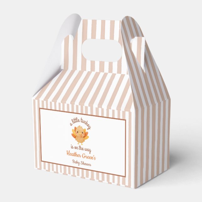 Liten Turkos Bebis Dusj Gavel Box Presentaskar (Framsidan Sidan)
