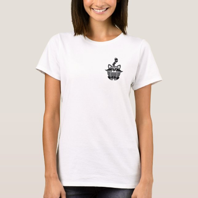 Liten tvättbjörn t shirt (Framsida)