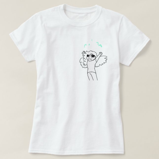 Liten Tyto Harpy Tänder Beslutsamhet  T Shirt (Design framsida)