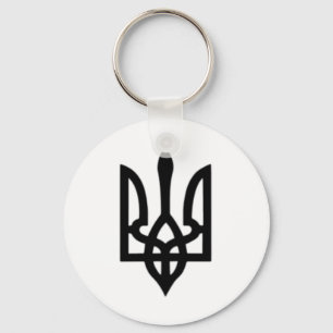 Liten ukrainsk statsvapenflagg symbol tecken logot nyckelring
