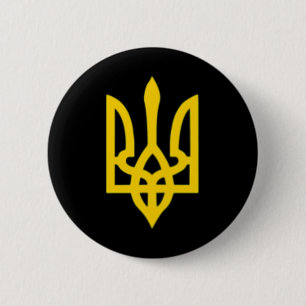 Liten ukrainsk vapenflagga symbol skylt logotyp knapp
