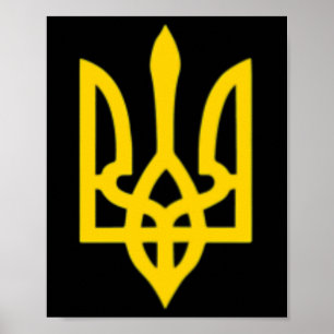 Liten ukrainsk vapenflaggssymbol skylt logotyp