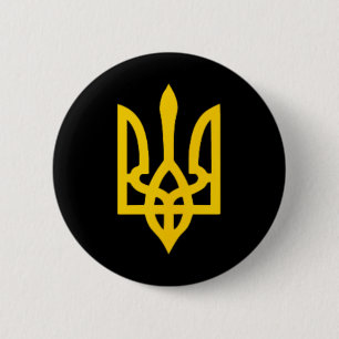 Liten ukrainsk vapensköldsflagga symbol tecken log knapp