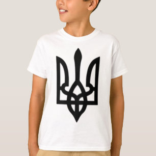 Liten ukrainsk vapensköldsflagga symbol tecken log t shirt