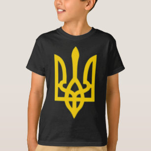 Liten ukrainsk vapensköldsflagga symbol tecken log t shirt