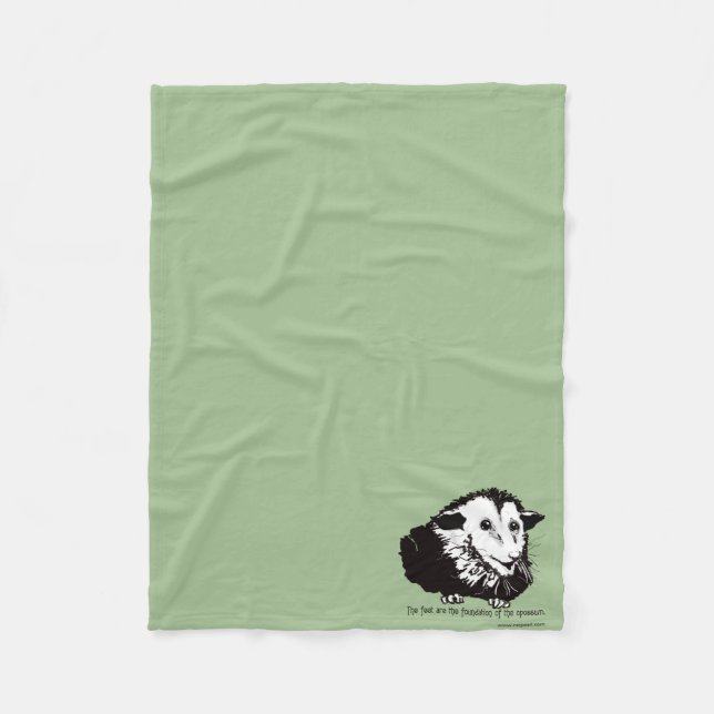 Liten ullblankie med pungråtta fleecefilt (Framsidan)