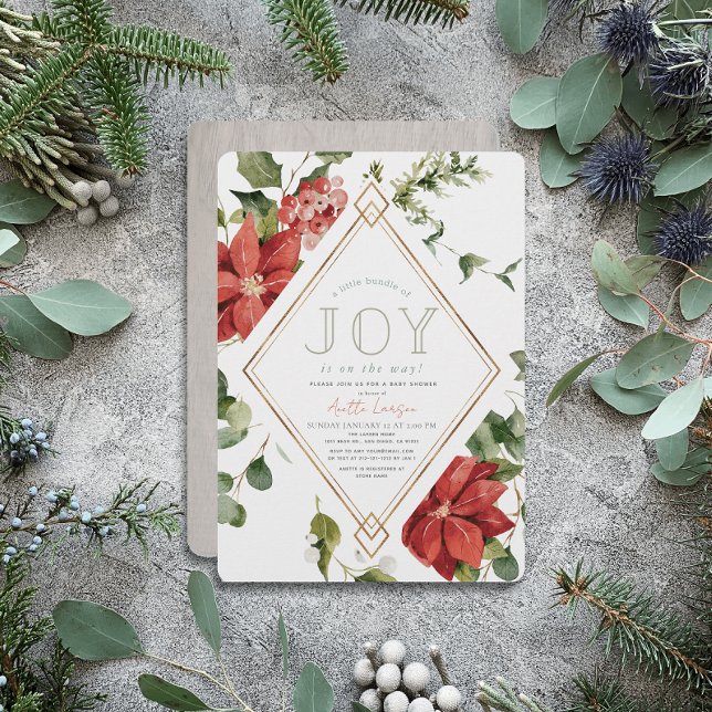 Liten uppsättning av Joy Helgdag Blommigt Baby Sho Inbjudningar (Skapare uppladdad)