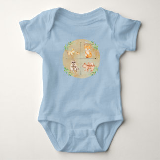 Liten upptäckar mamma & baby djur baby bodysuit t shirt