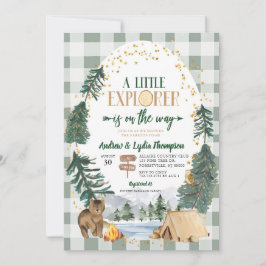 Liten upptäckare på väg Baby Shower Inbjudan