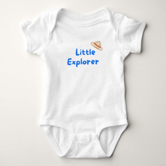 Liten upptäckare spädbarnsbodys t shirt (Framsida)