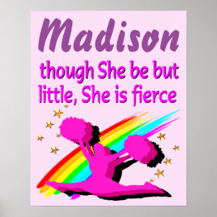 LITEN UTAN FIERCE ANPASSNINGSBAR CHEERLEADING POST POSTER