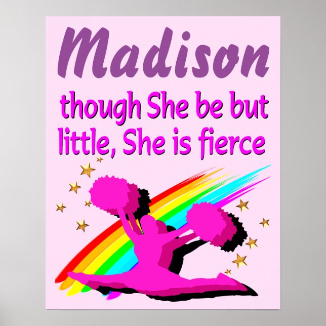 LITEN UTAN FIERCE ANPASSNINGSBAR CHEERLEADING POST POSTER (Framsidan)