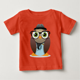 Liten utskrift av Hipster Uggla Tee