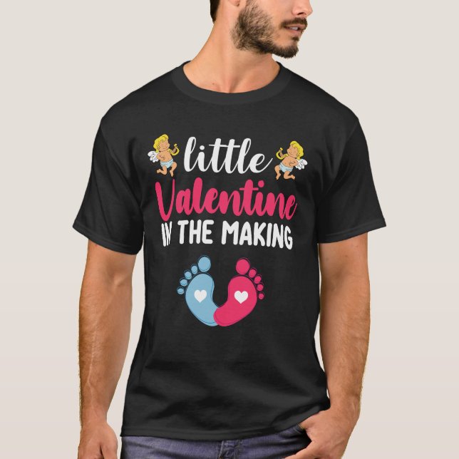 Liten valentin under uppväxten Graviditet Gravid T Shirt (Framsida)
