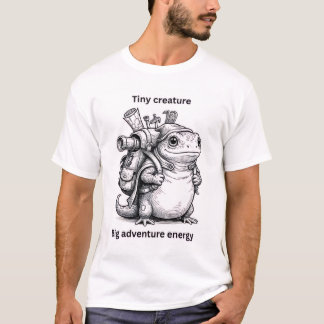 Liten varelse Stor äventyrsenergi Rollig grod T-sh T Shirt