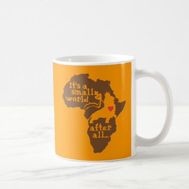 Liten värld för afrikansk adoption kaffemugg (Höger)