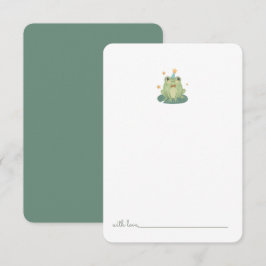 Liten vattenfärg Frog Birthday Time Capsule Tha Tack Kort