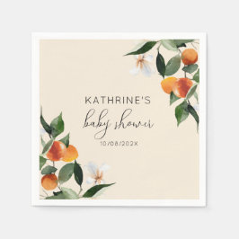 liten vattenfärgsdusch för citrusbabybabydusch pappersservett