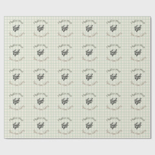Liten vegansk hem bageriet tack mönster presentpapper